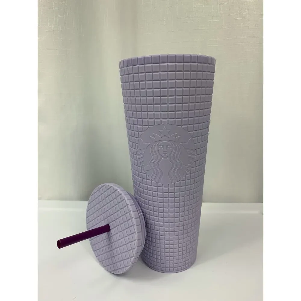 Starbucks Collectible Tumbler Matte Lavender Purple Studded Grid Limited